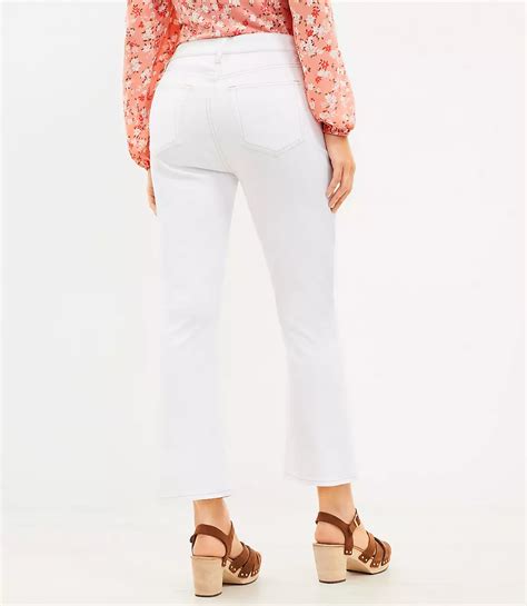 Petite Curvy High Rise Kick Crop Jeans in White
