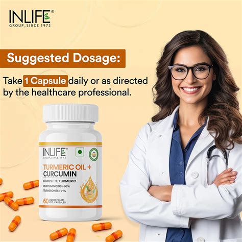 Inlife Turmeric Oil + Curcumin Capsules | Dual Extract Formula with 71% ...