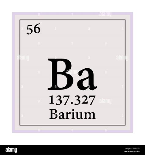 Barium Periodic Table of the Elements Vector illustration eps 10 Stock ...
