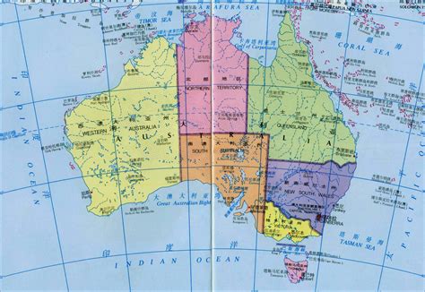 澳大利亚的地图 澳大利亚卫星地图_华夏智能网