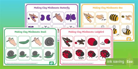 Making Clay Minibeasts Activity Cards | Twinkl