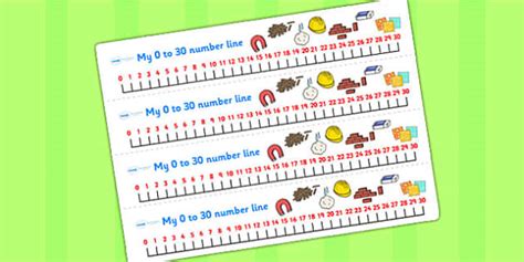 Materials Number Line 0 30