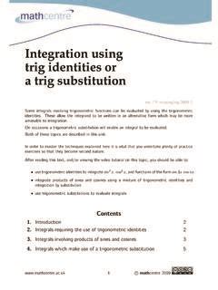 Image result for Integration Using Trig Identities TL Maths