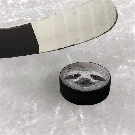 Buy GRAPHICS & MORE Cute Sloth Face Ice Hockey Puck Online at Lowest ...