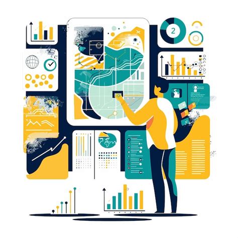 Data_analytics_vector_illustrationStock_market | vetor Premium gerado ...