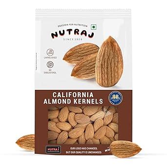 Nutraj 100% Natural Premium Raw California Almonds 1Kg Pack | Dried ...