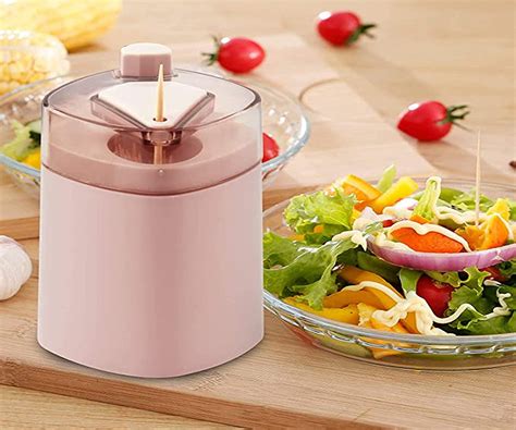 5362 Toothpick Holder Dispenser, Pop-Up Automatic Toothpick Dispenser ...