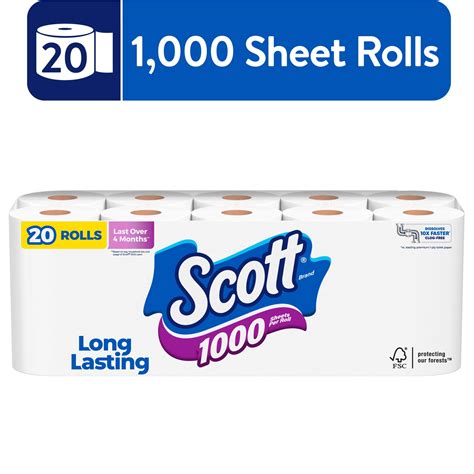 Scott 1,000 Toilet Paper - 20 Rolls, 1,000 Sheets Philippines | Ubuy