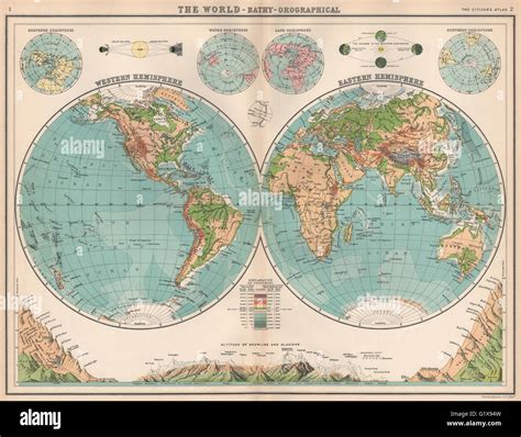 Eastern and western hemisphere map hi-res stock photography and images - Alamy
