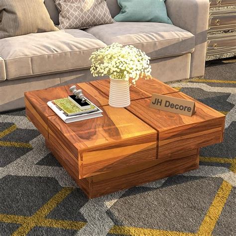 JH DECORE Sheesham Wood Center Table for Living Room, Coffee Table for ...