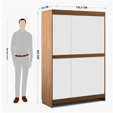 Buy Helios Freddie Three Door Hinged Wardrobe with Mirror - Brown from ...