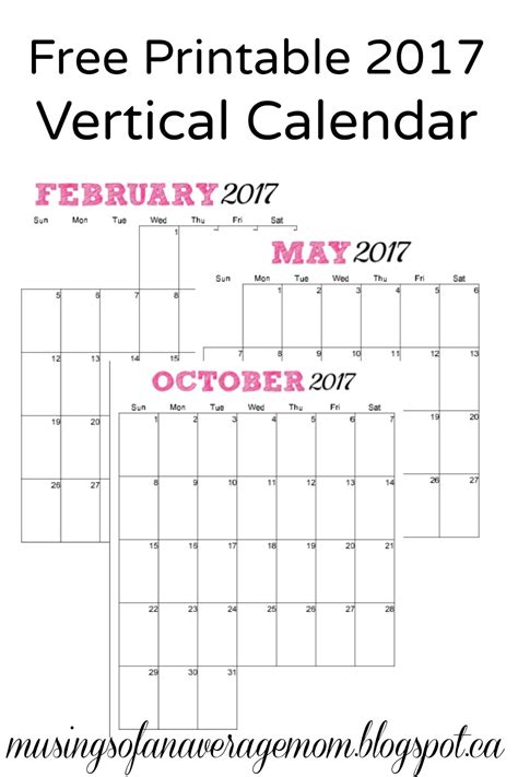 Printable Calendar Vertical - Printable Calendars AT A GLANCE