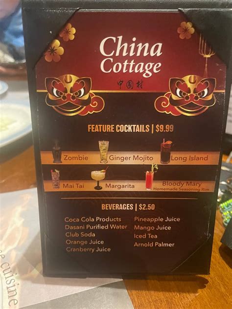 Menu at China Cottage restaurant, Kettering, Wilmington Pike
