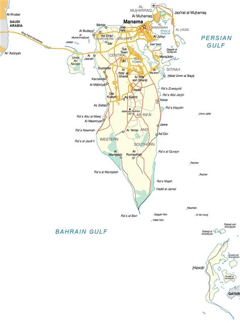 Map of Bahrain
