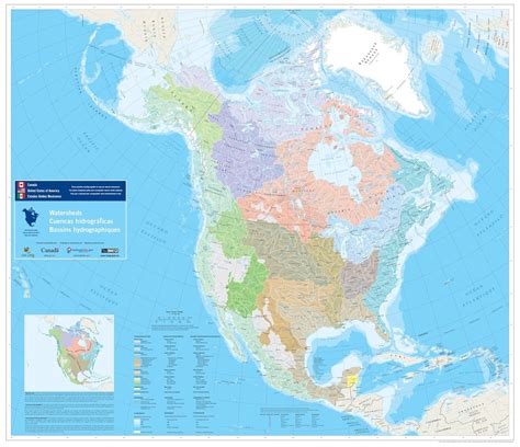 North American Watersheds Map