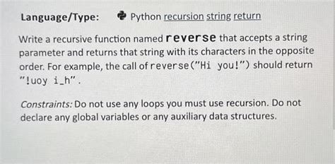 Image result for Recursive String Python