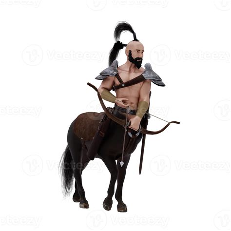 Centaur greek mythology creature half man half horse isolated model ...