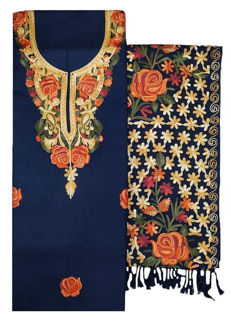 Buy Soul Essence Womens Woollen Kashmiri Embroidery Salwar Suit ...