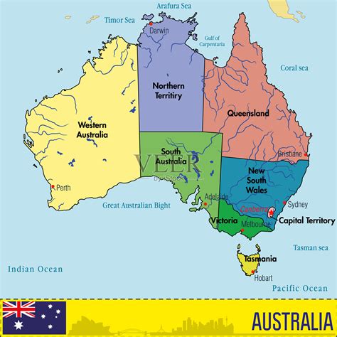 澳大利亚行政区划图，澳洲地图 | ChinaTires.org