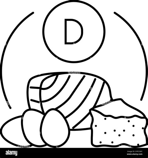 vitamin d rich food osteoporosis line icon vector illustration Stock Vector Image & Art - Alamy