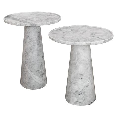 Pedestal white marble Side Table | Marble side tables, Side table, White marble side table
