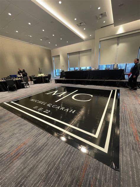 Custom Wedding Decal Dance Floor Wrap Gloss Removable Vinyl. Monogram ...