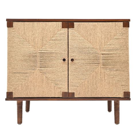 Rush Weave Teak Colour Storage Cabinet | Cabinets By Opaque Studio ...