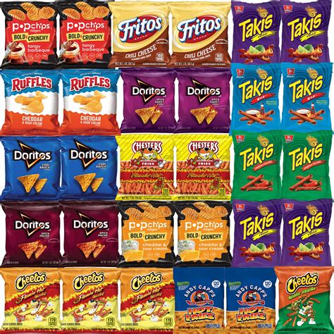 Hot Chips Snacks Variety Pack - Spicy Snack Care Package for Adults ...