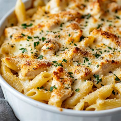 The Ultimate Garlic Parmesan Chicken Pasta Bake Recipe