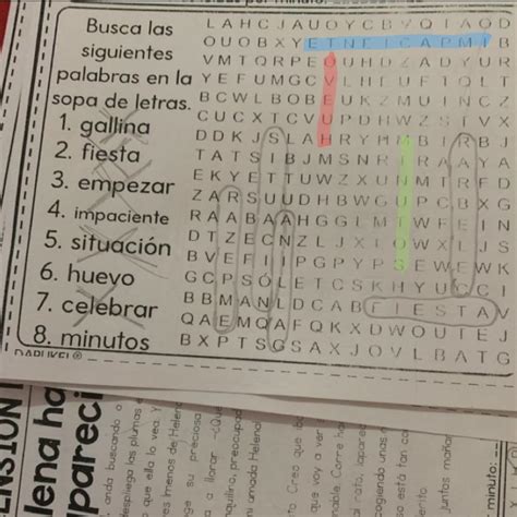 Me ayudas a encontrar impaciente , huevo y minutos - Brainly.lat