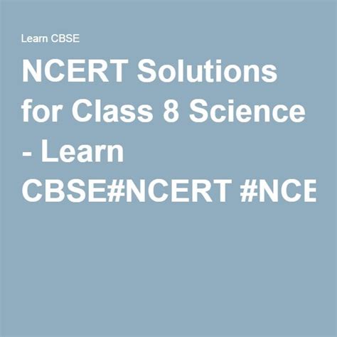 Image result for Class 8th NCERT Science Lessons