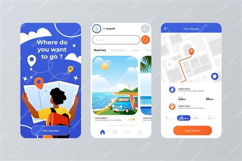 Free Vector | Gradient travel app template