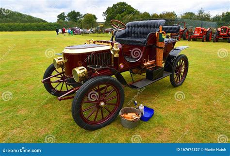 Vintage Stanley Steam Car Isolated Parked on Grass. Editorial ...