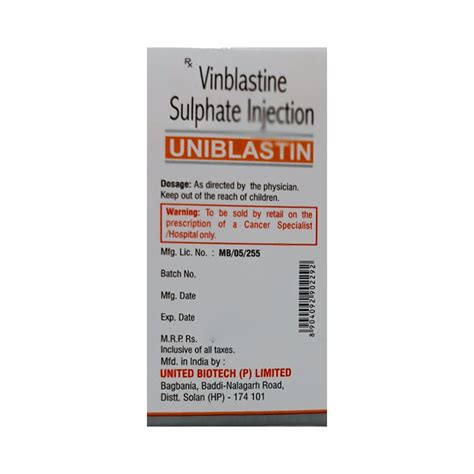 Uniblastin 10mg Injection | 30 Minutes 24/7 Delivery