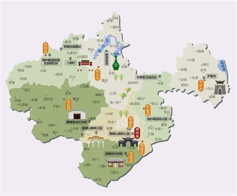 安徽省旅游必备高清人文地图+16个地级市 - 知乎