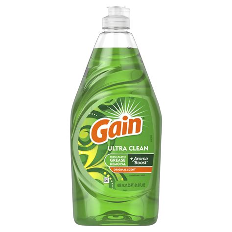 Buy Gain Ultra Dishwashing Liquid Dish Soap, Original Scent, 21.6 fl oz ...