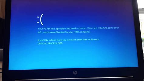 Stop Code Critical Process Died 的图像结果