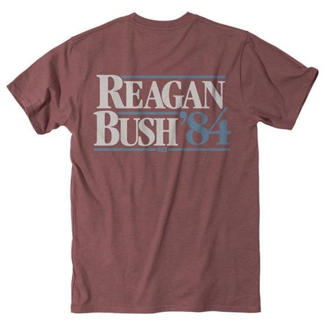 Reagan Bush '84 Short Sleeve Pocket T-Shirt - Weathered Red