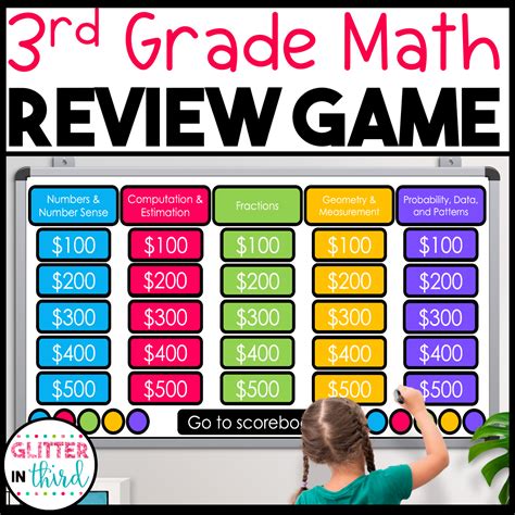 3rd Grade Math SOL Review Game - Glitter in Third