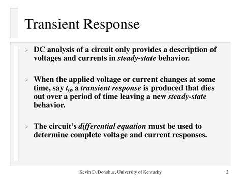 Image result for First Order Transient Analysis