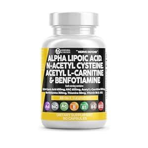 Alpha Lipoic Acid 600mg N-Acetyl Cysteine 600mg Acetyl L-Carnitine ...