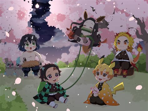 Chibi Demon Slayer Wallpaper