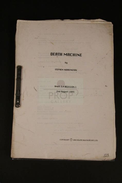 The Prop Gallery | Production used script