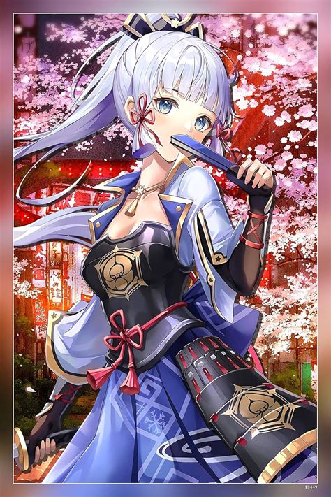 Sato Ayaka Genshin Impact Genshin Impact Cherry Blossom Matte Finish ...
