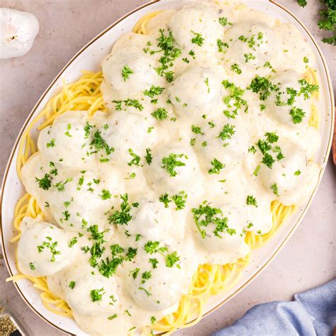 Meatball Alfredo - The Country Cook