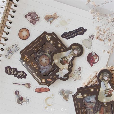 PVC Cute Magic Cartoon Sticker Little Witch Scrapbook Planner Bullet ...