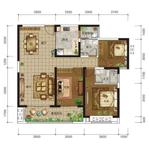 10万预算 江苏65平米二居室免费设计_中小户型_太平洋家居网