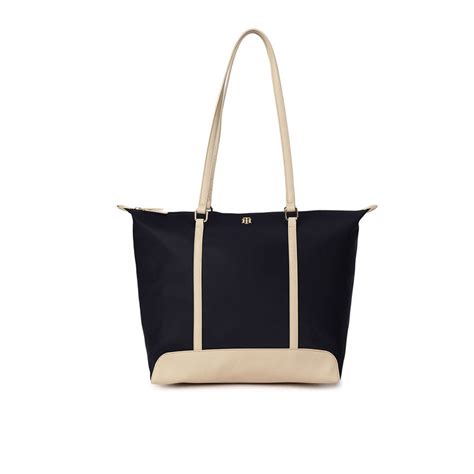 Buy Tommy Hilfiger Women Navy Blue Solid Tote Bag Online