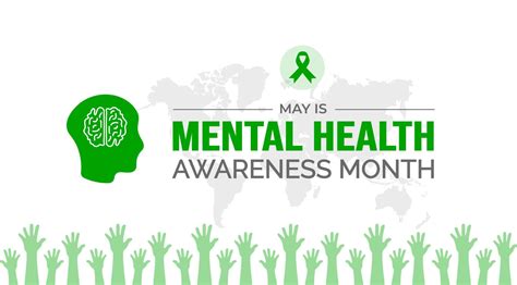 Mental Health Awareness Month background or banner design template ...