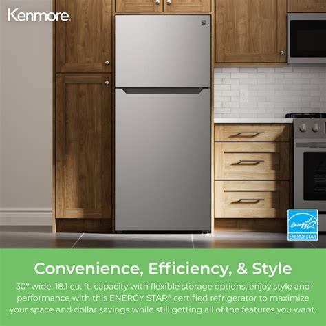 Kenmore 18.1-cu ft Standard-Depth 30-in Wide Top-Freezer Refrigerator ...
